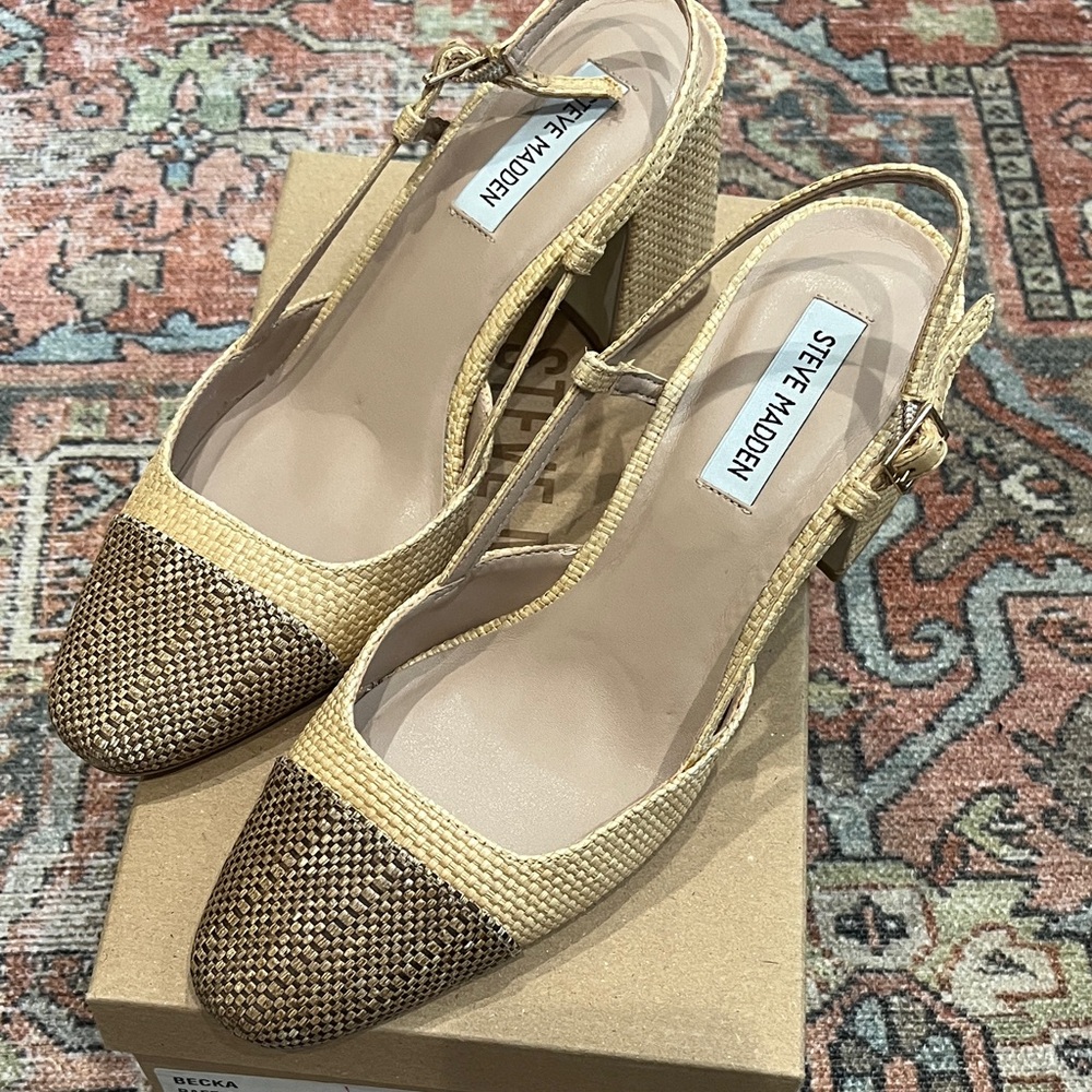 Steve Madden Becka Raffia NIB